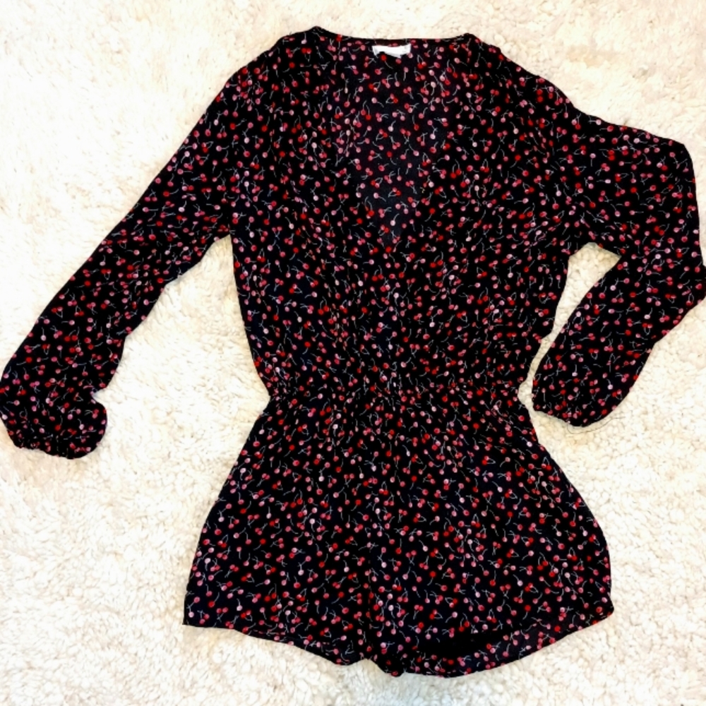 Cherry 🍒 long-sleeve romper
